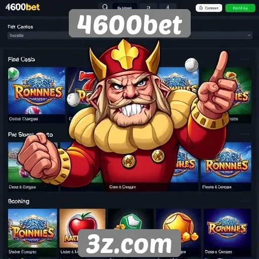 Variedade de jogos disponíveis em 4600bet